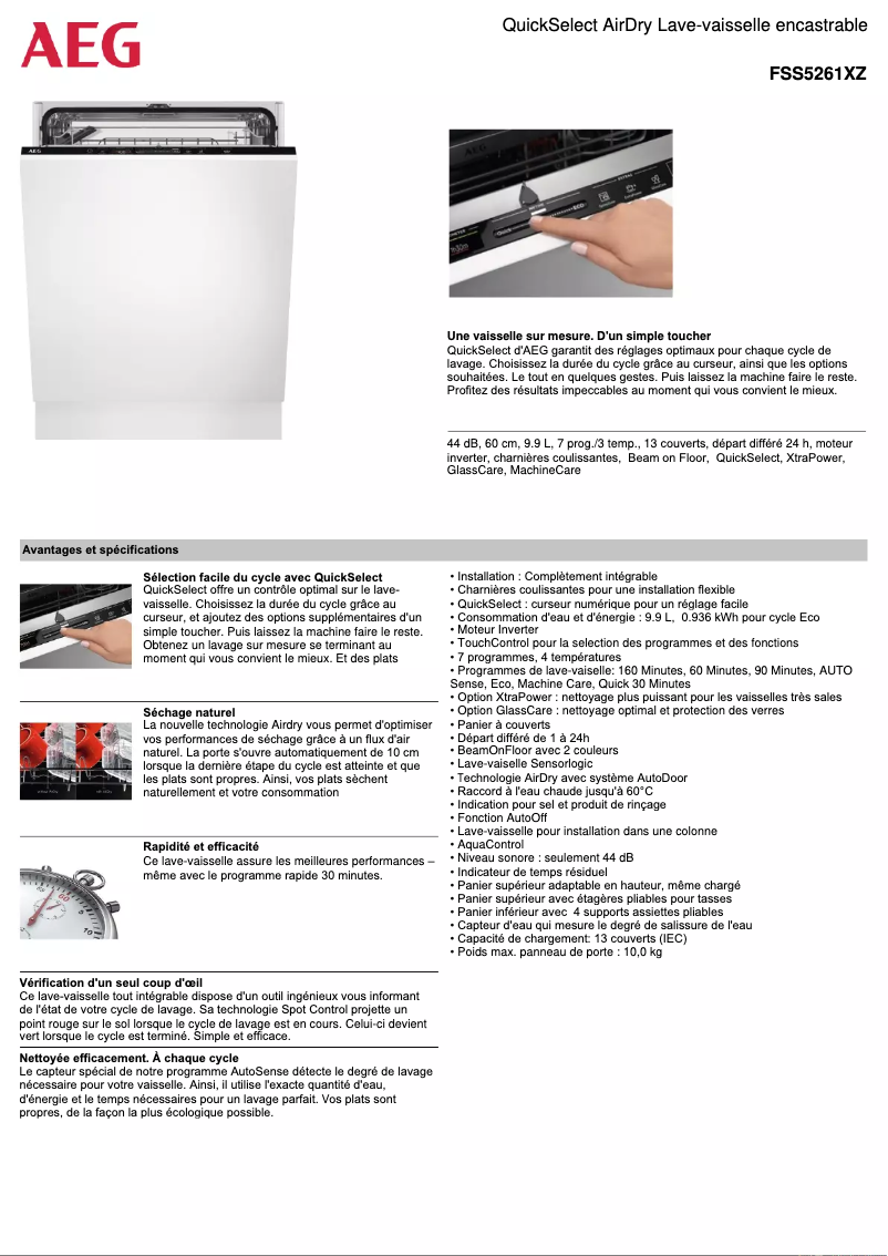 Imagen de la primera página del manual del dispositivo FSS5261XZ