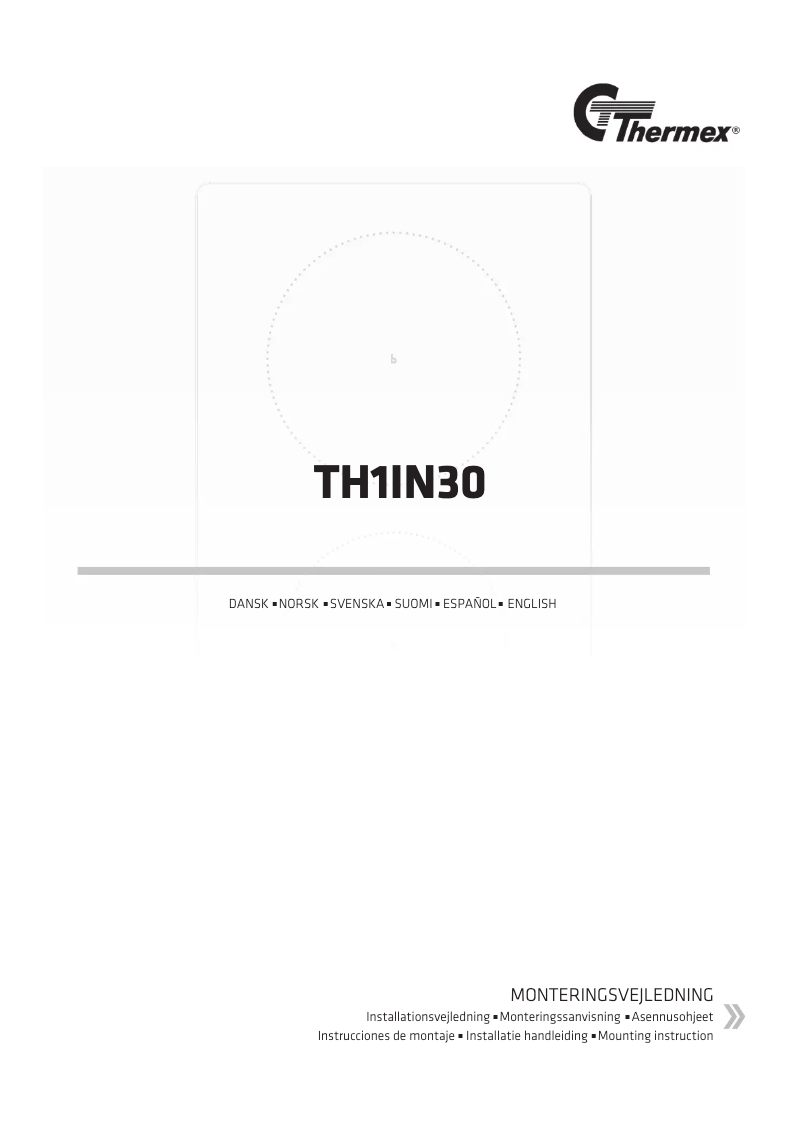 Imagen de la primera página del manual del dispositivo TH1IN30