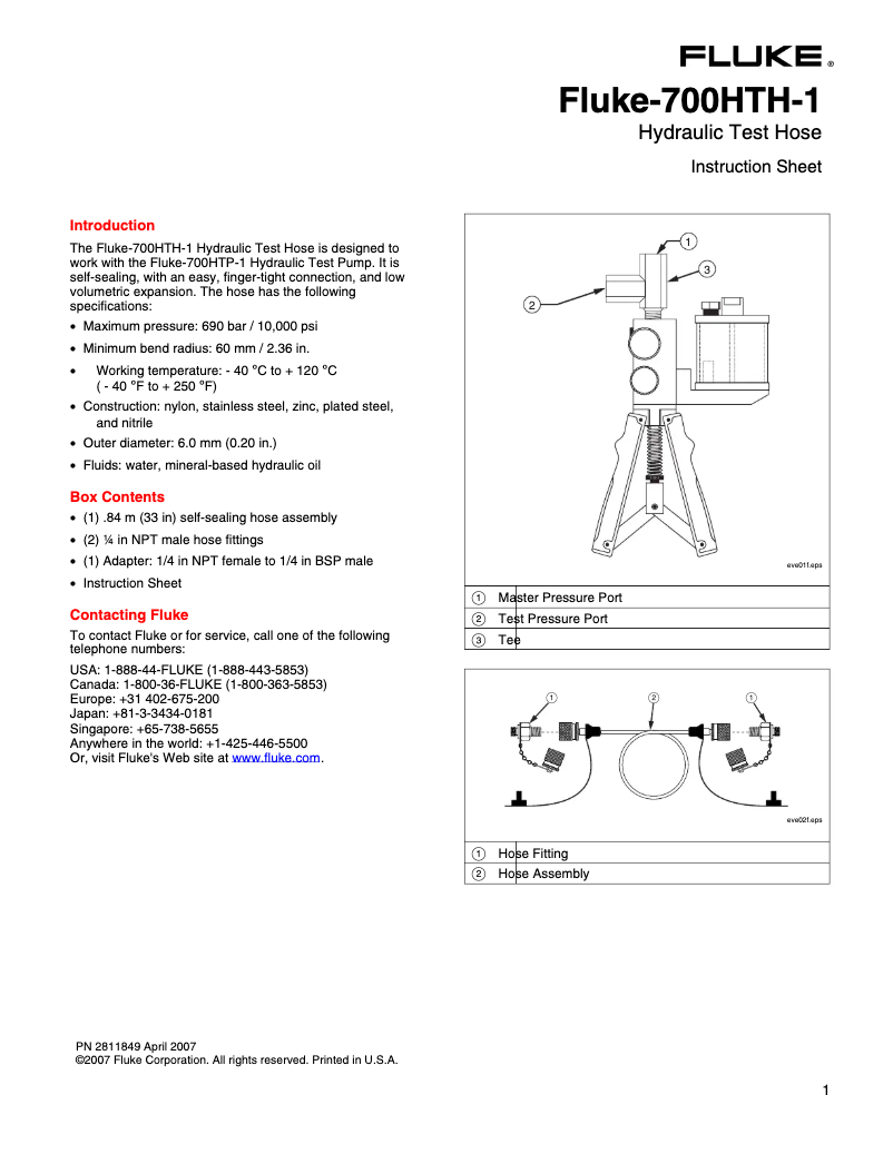 Página nº 1 - Manual de usuario Fluke 700HTH-1