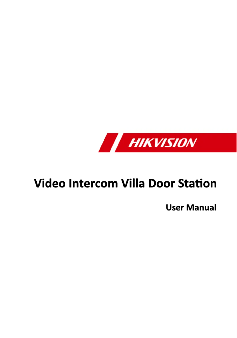 Página 1 del manual Manual de usuario Hikvision DS-KV8413