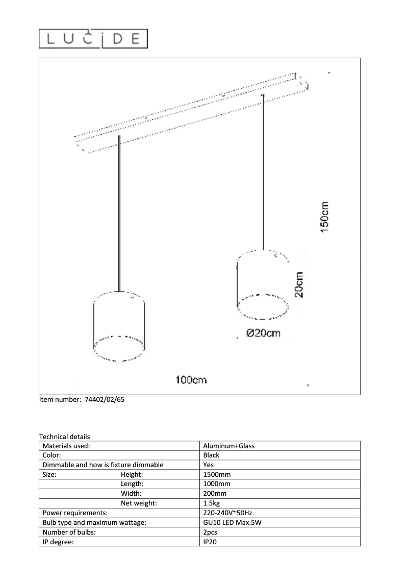 Página 1 del manual Manual de usuario Lucide Owino