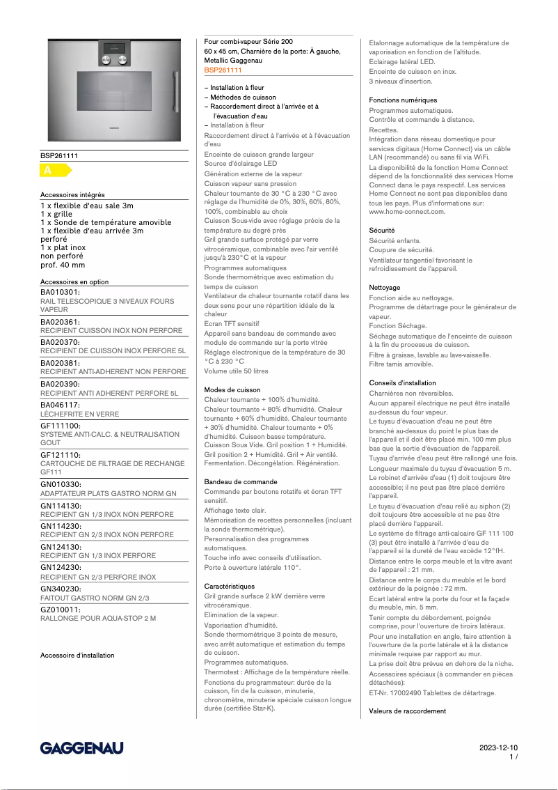 Imagen de la primera página del manual del dispositivo BSP261111