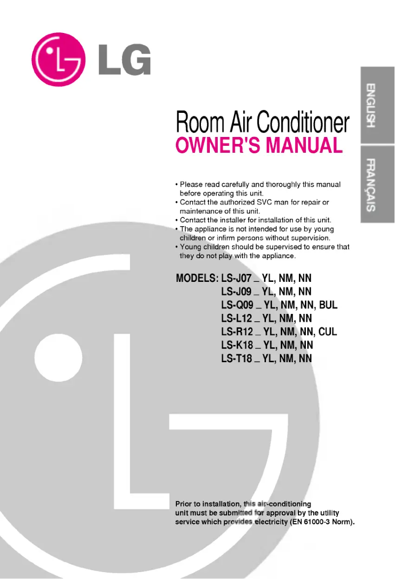 Imagen de la primera página del manual del dispositivo LSUL1262YL