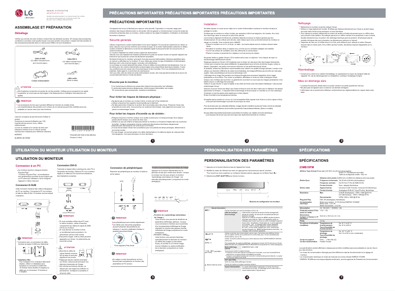 Imagen de la primera página del manual del dispositivo 23MB35PM
