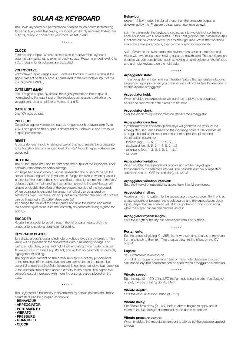 Página 1 del manual Manual de usuario ELTA Music Solar 42