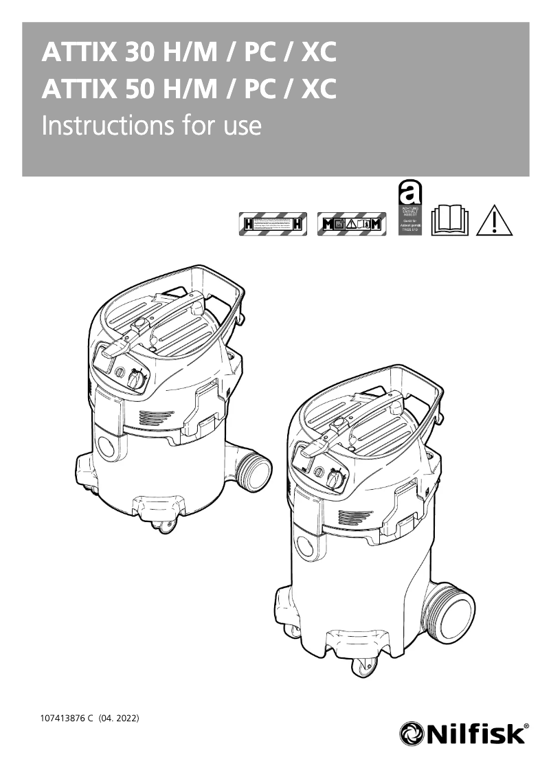 Página 1 del manual Manual de usuario Nilfisk ATTIX 30
