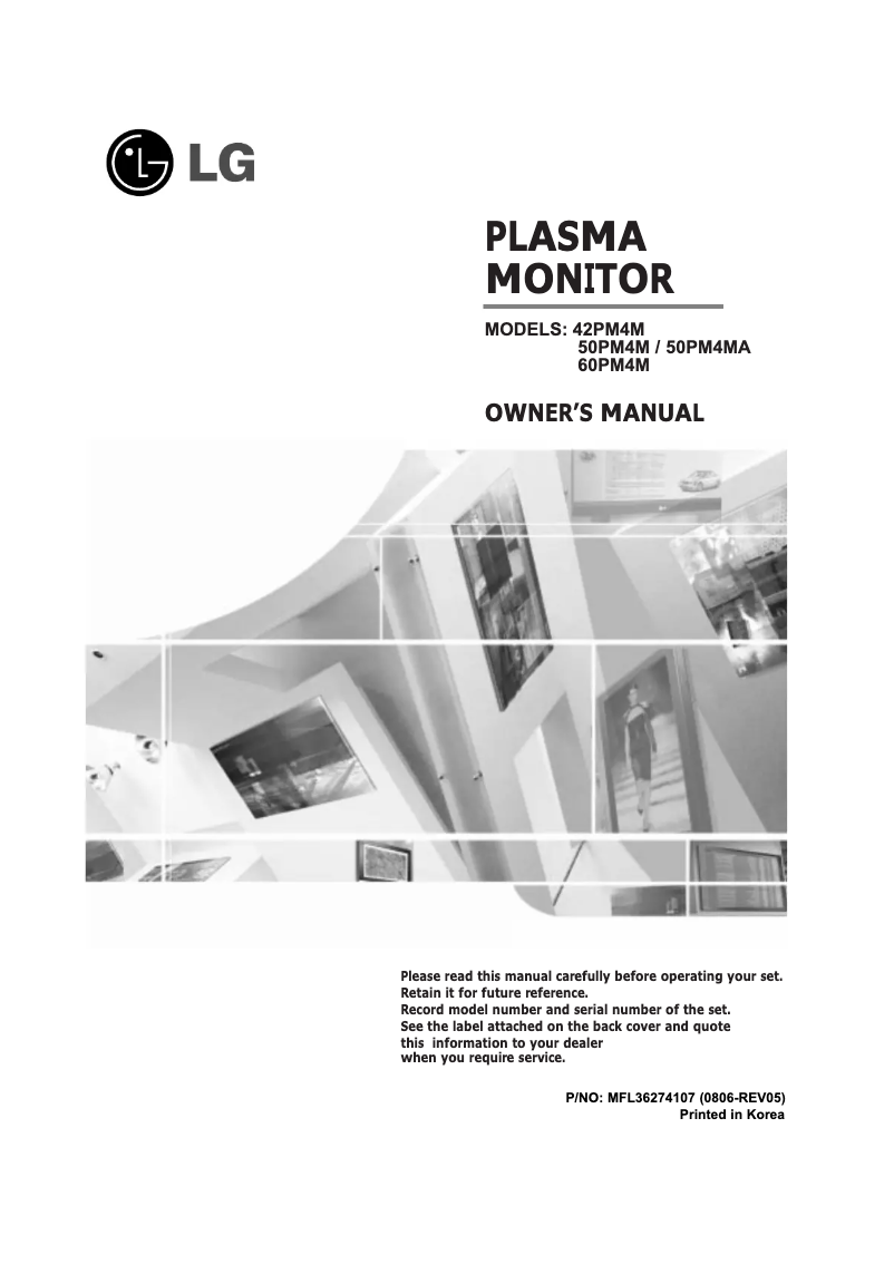 Página nº 1 - Manual de usuario LG 50PM4MA