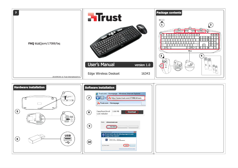 Imagen de la primera página del manual del dispositivo MaxTrack Wireless Deskset