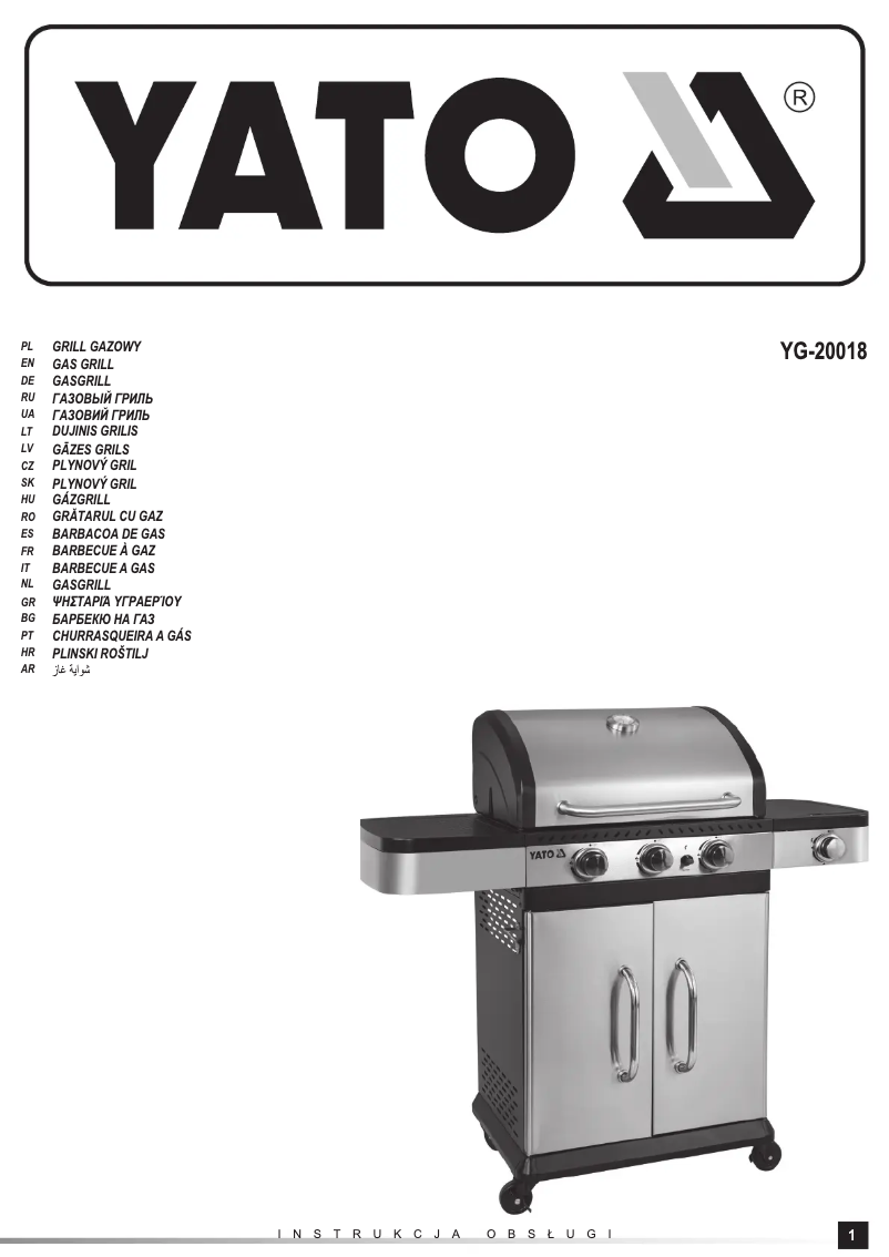 Página nº 1 - Manual de usuario Yato YG-20018