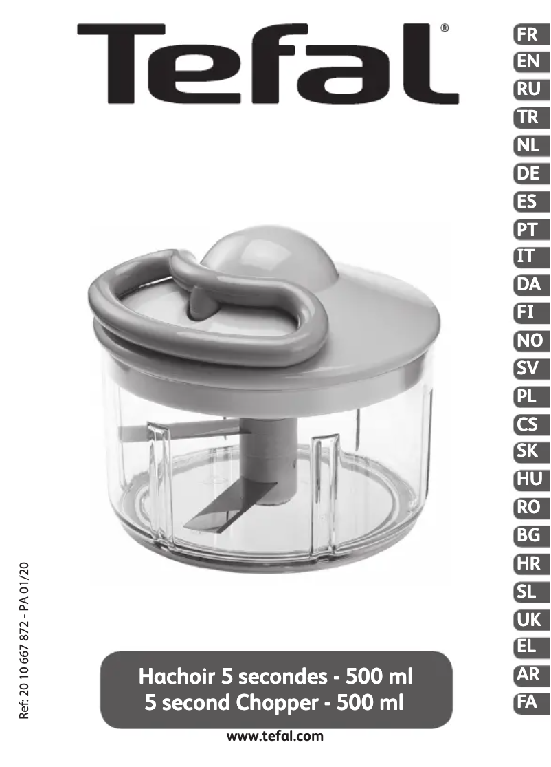 Página 1 del manual Manual de usuario Tefal 5 second Chopper K13304