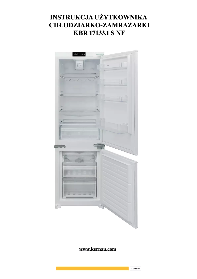 Imagen de la primera página del manual del dispositivo KBR 17133 S NF