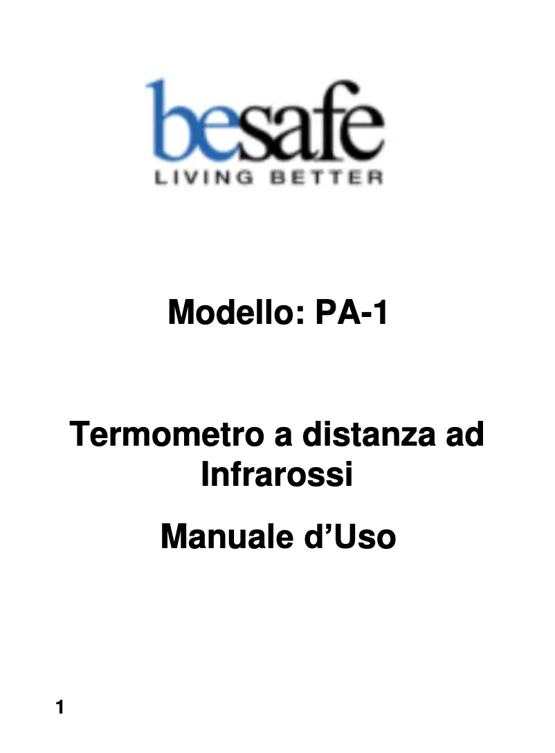 Página 1 del manual Manual de usuario BeSafe PA-1