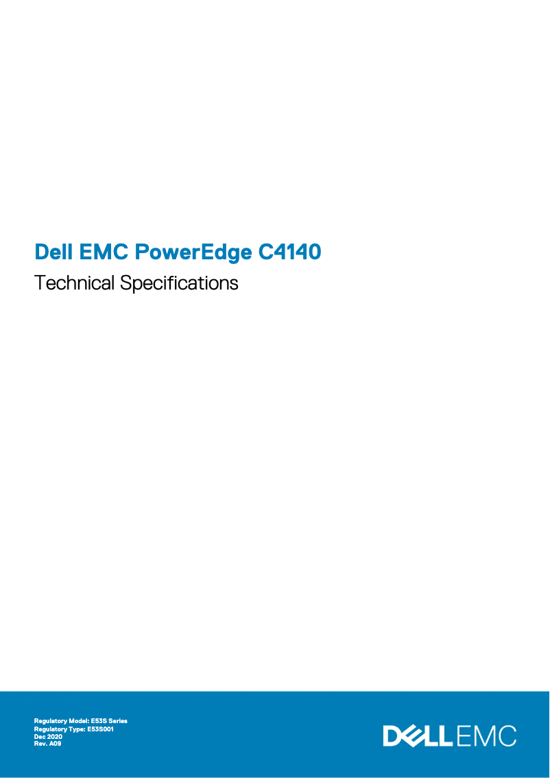 Imagen de la primera página del manual del dispositivo PowerEdge C4140