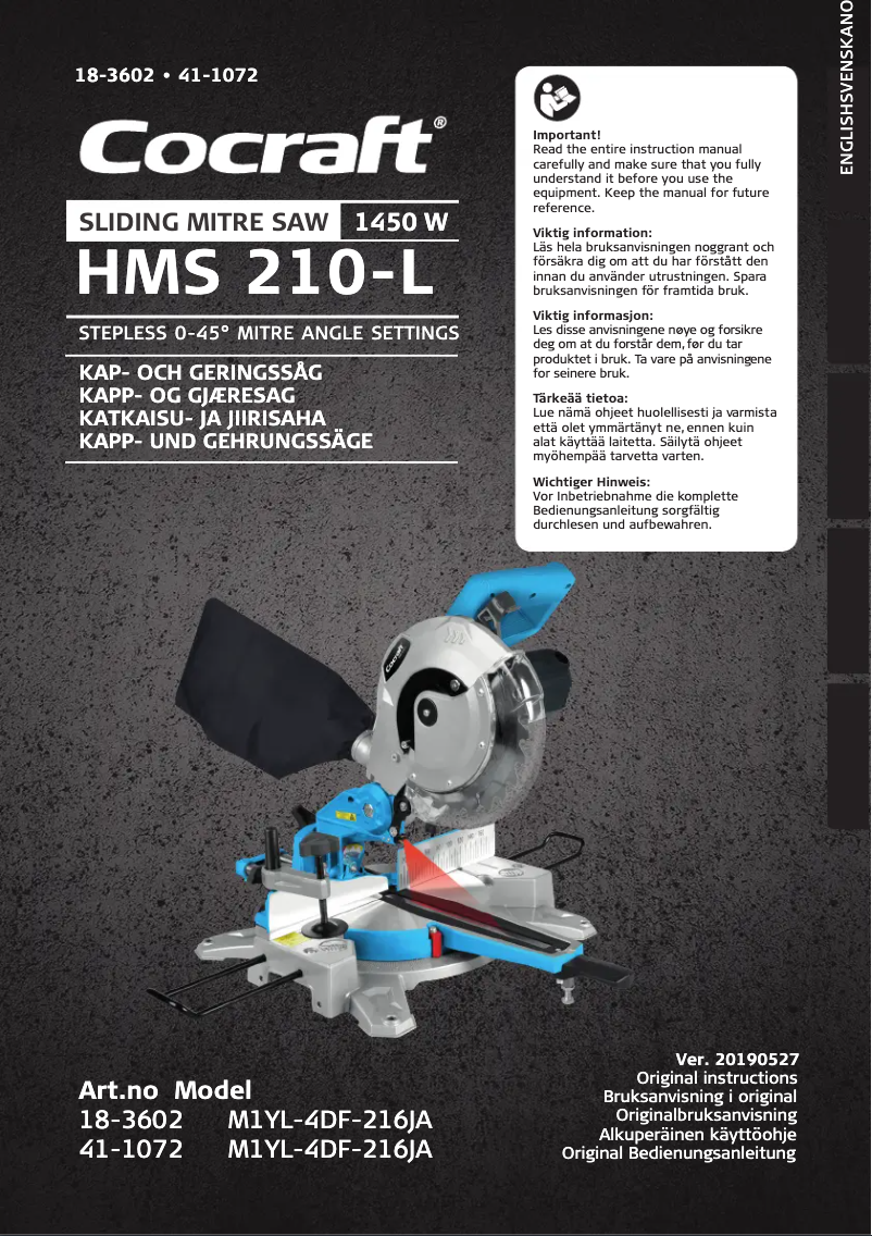 Página nº 1 - Manual de usuario Cocraft HMS 210-L