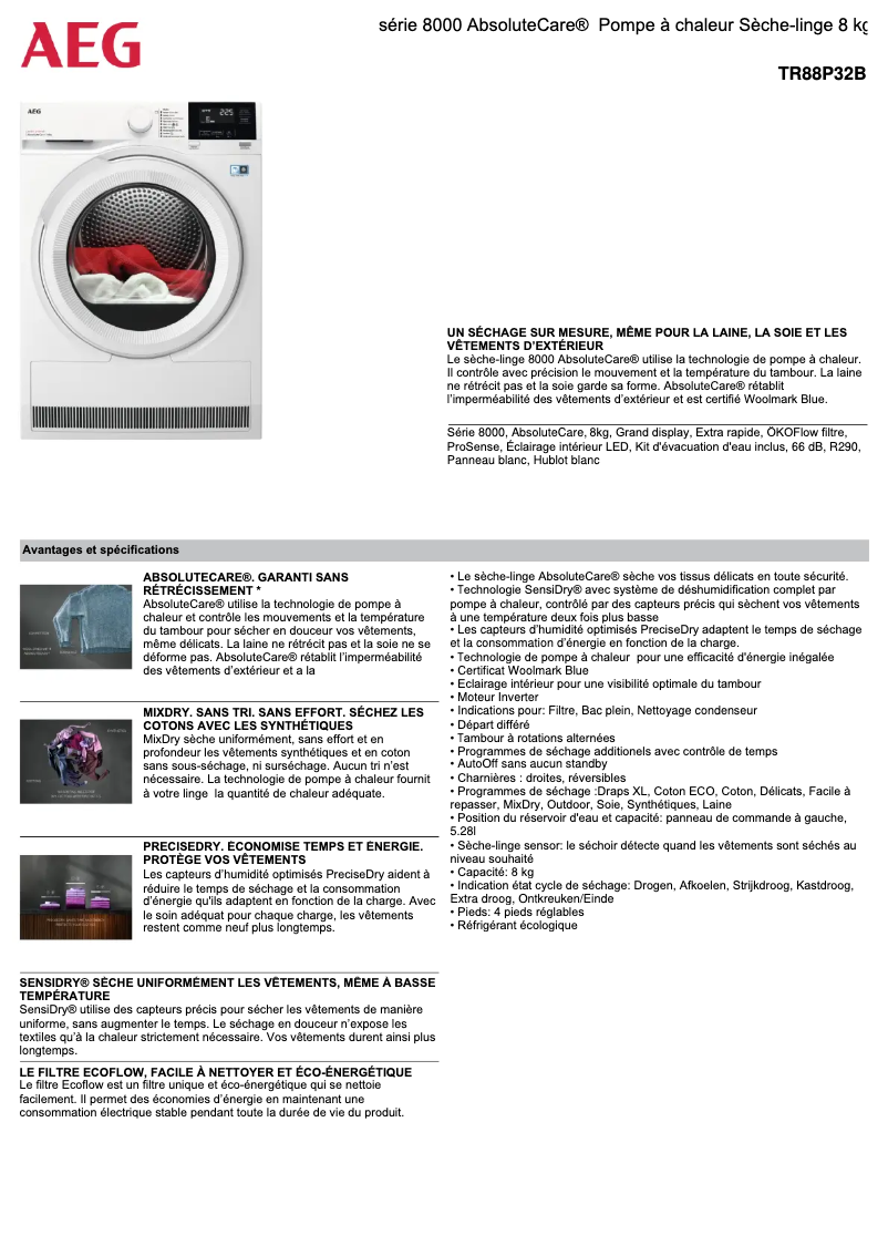 Imagen de la primera página del manual del dispositivo TR88P32B