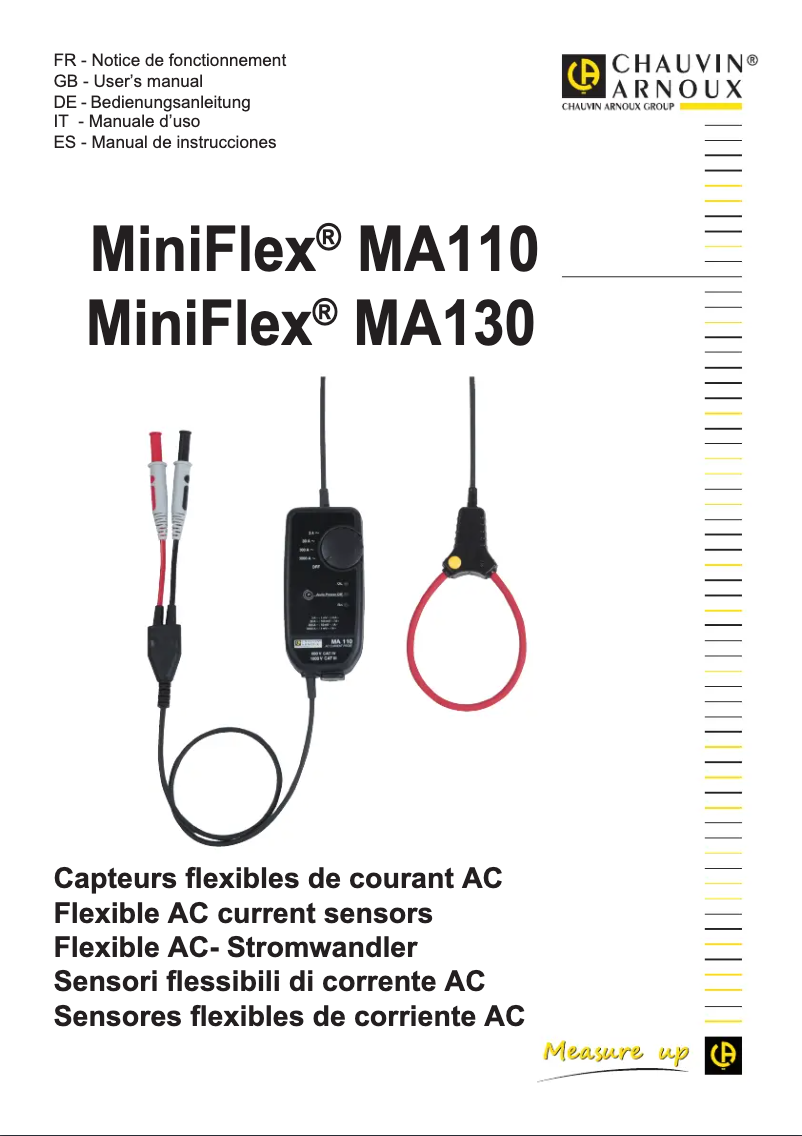 Página 1 del manual Manual de usuario Chauvin Arnoux MiniFlex MA110