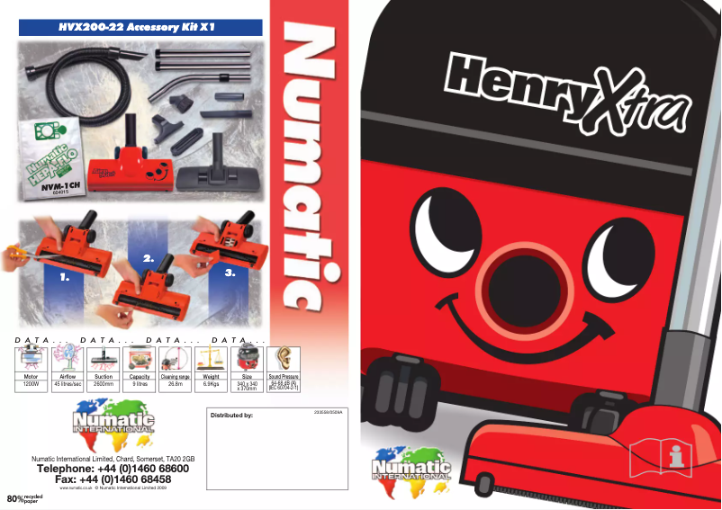 Página 1 del manual Manual de usuario Numatic HVX-200-22