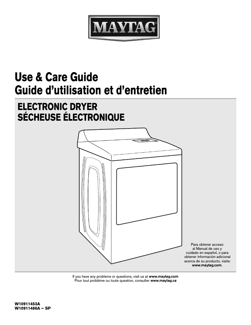 Página 1 del manual Manual de uso y mantenimiento Maytag MEDB766FW