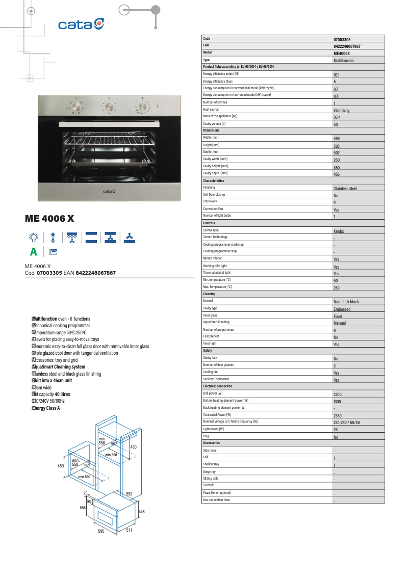Imagen de la primera página del manual del dispositivo ME 4006 X