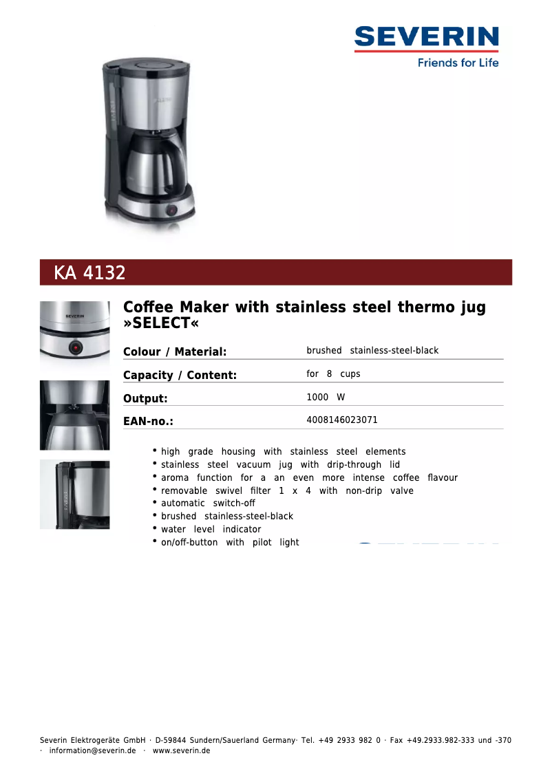 Imagen de la primera página del manual del dispositivo KA 4132