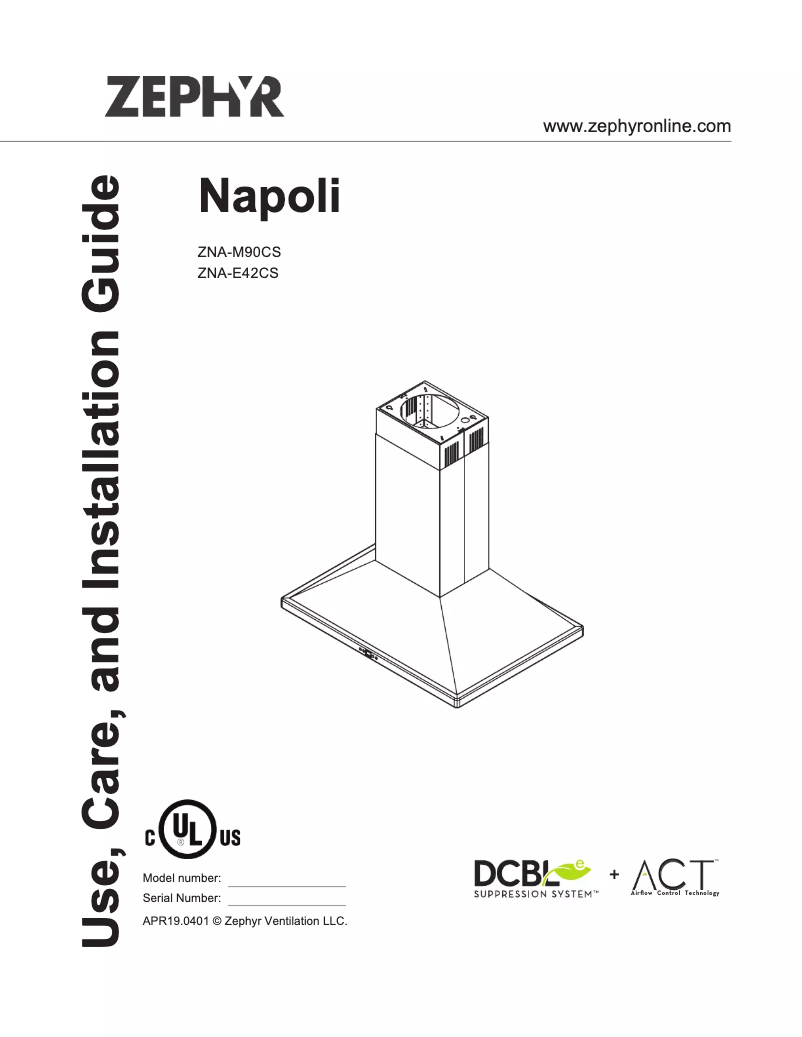 Imagen de la primera página del manual del dispositivo Napoli ZNA-E42CS