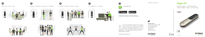 Imagen de la primera página del manual del dispositivo Roger On