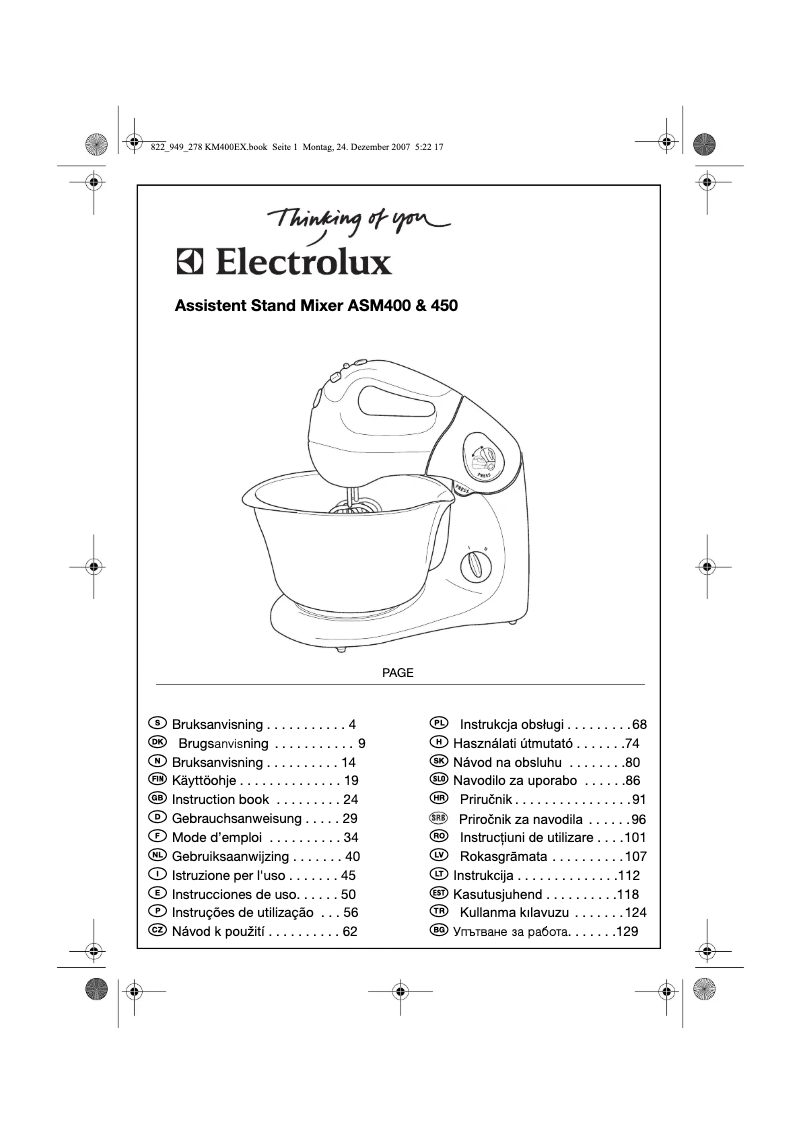 Imagen de la primera página del manual del dispositivo Assistent ASM450