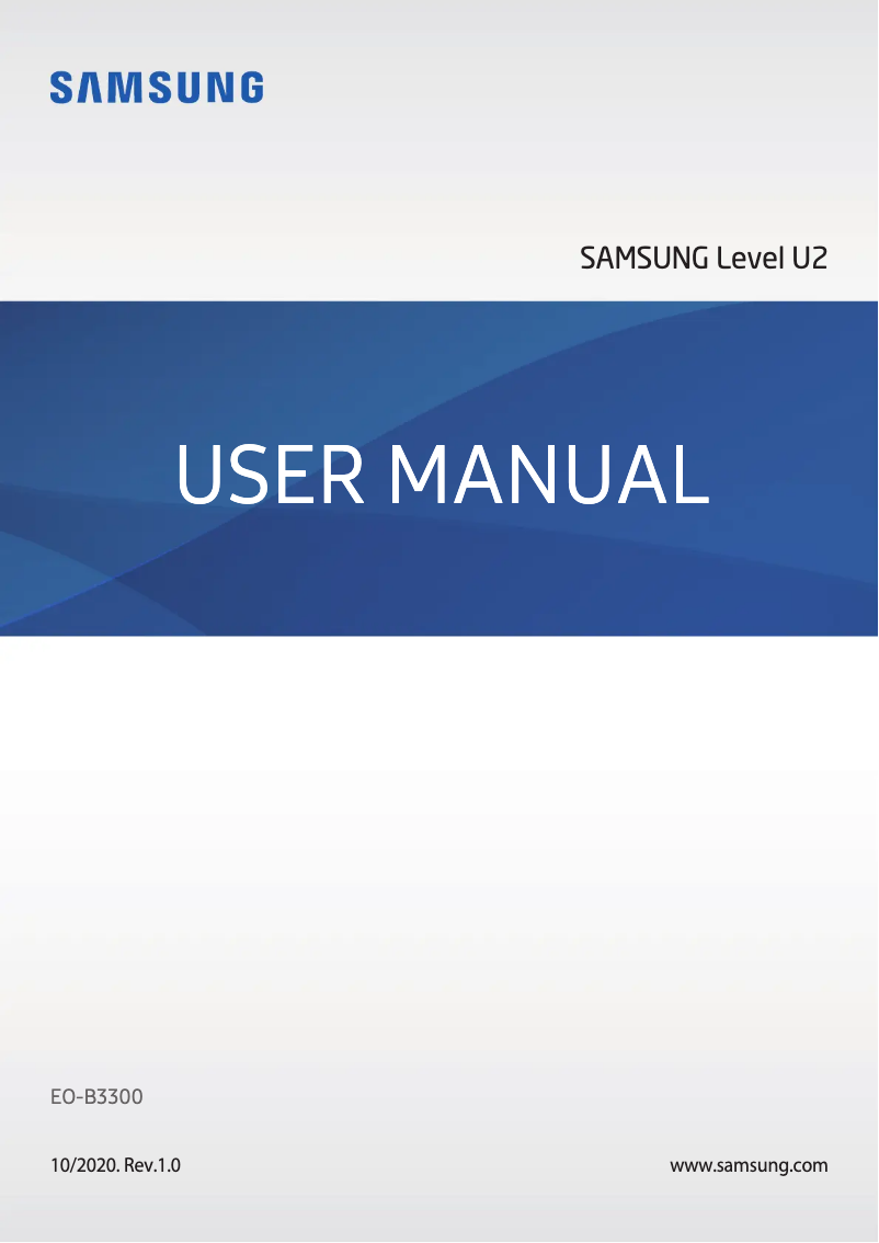 Página 1 del manual Manual de usuario Samsung Level U2