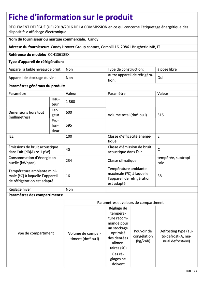 Imagen de la primera página del manual del dispositivo CCH1S618EX
