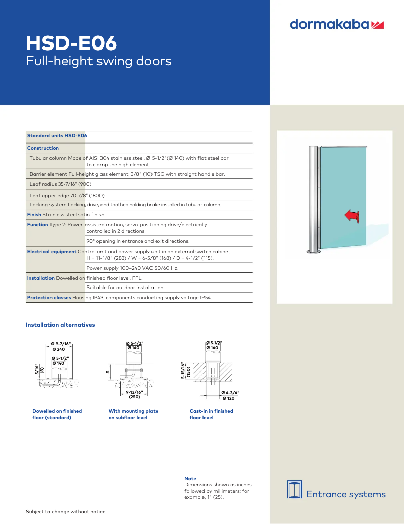 Imagen de la primera página del manual del dispositivo HSD-E06
