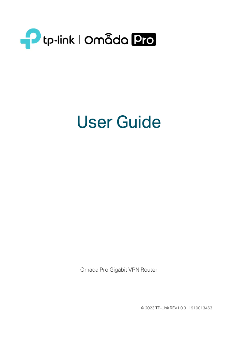 Imagen de la primera página del manual del dispositivo Omada Pro G36