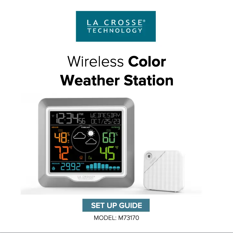 Página 1 del manual Manual de usuario La Crosse Technology M73170