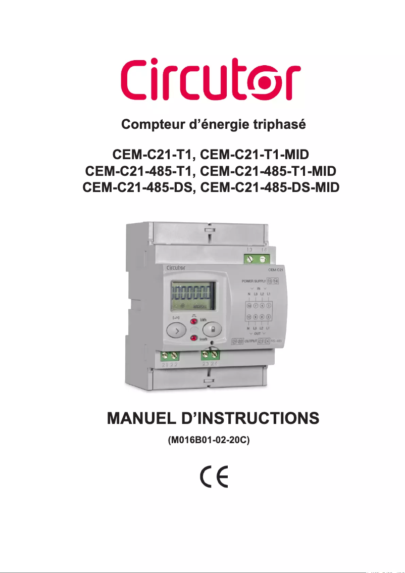 Página nº 1 - Manual de usuario CIRCUTOR CEM-C21-T1