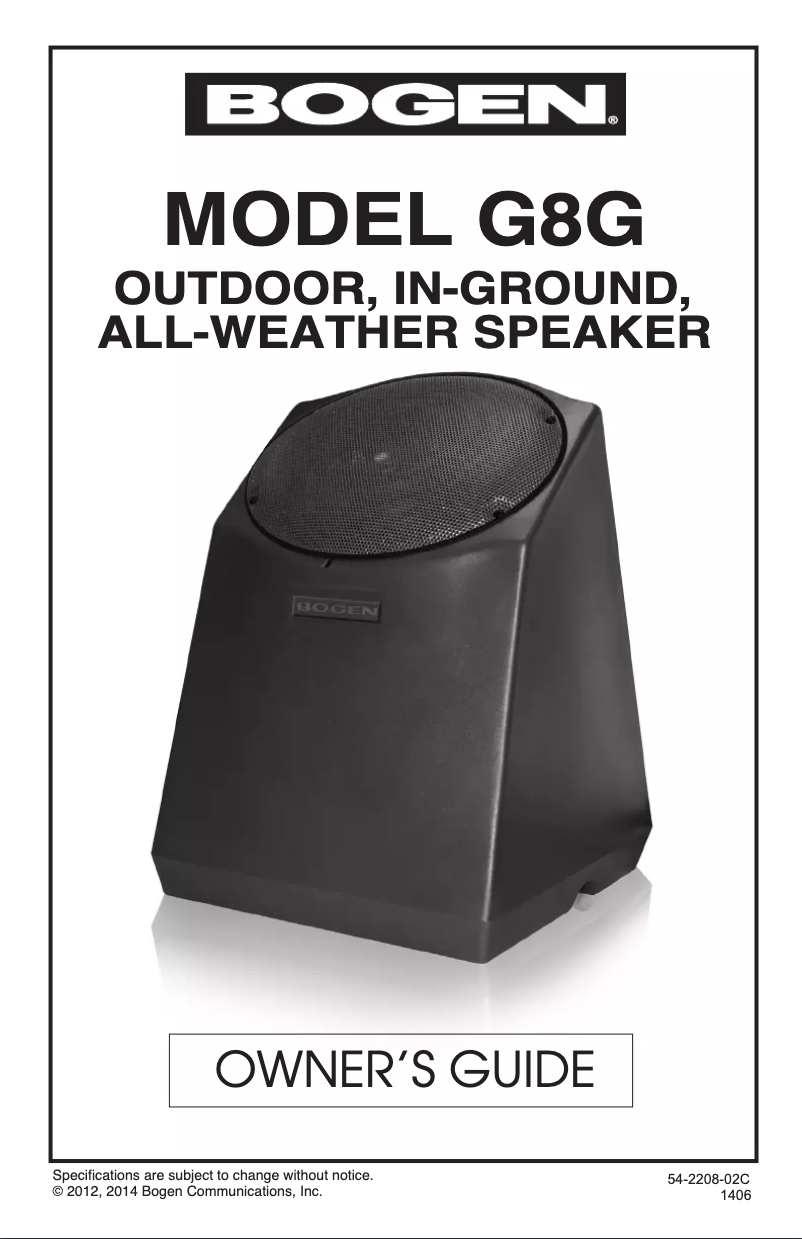 Imagen de la primera página del manual del dispositivo G8G