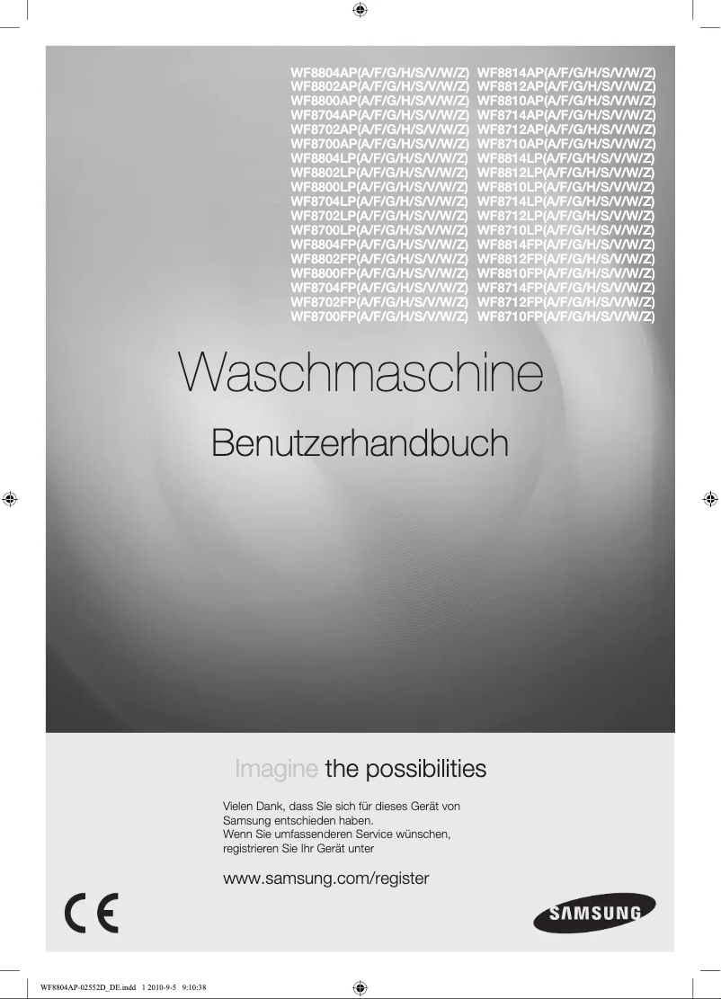 Página 1 del manual Manual de usuario Samsung WF 8714 fpa
