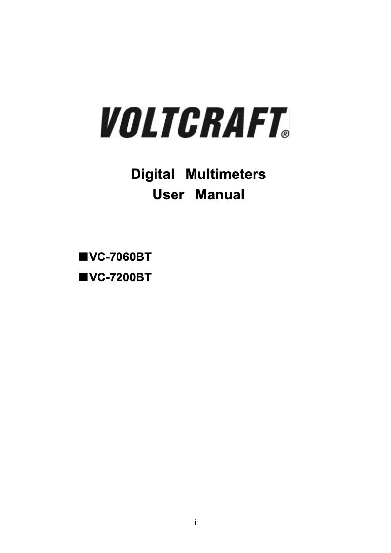 Página 1 del manual Manual de usuario Voltcraft VC-7200BT