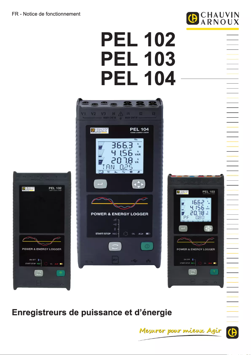 Página 1 del manual Manual de usuario Chauvin Arnoux PEL104