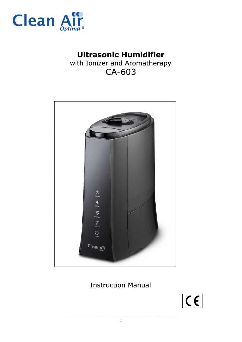 Imagen de la primera página del manual del dispositivo CA-603