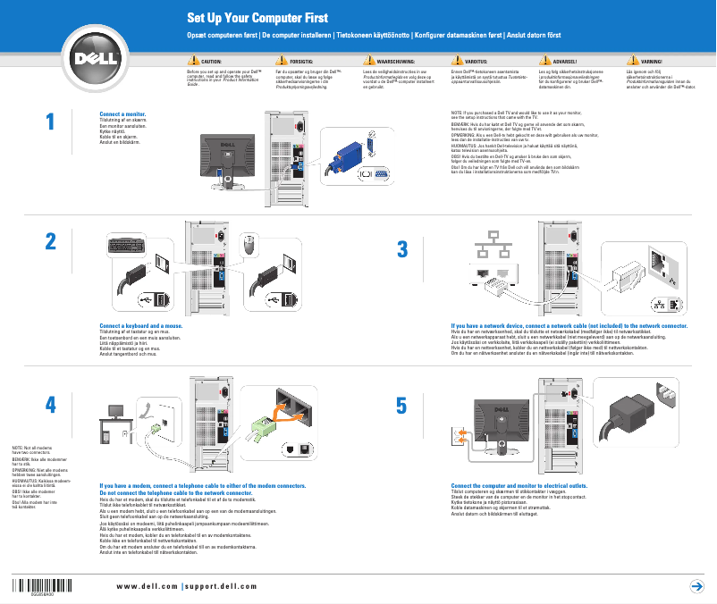 Página 1 del manual Guía de instalación Dell E310