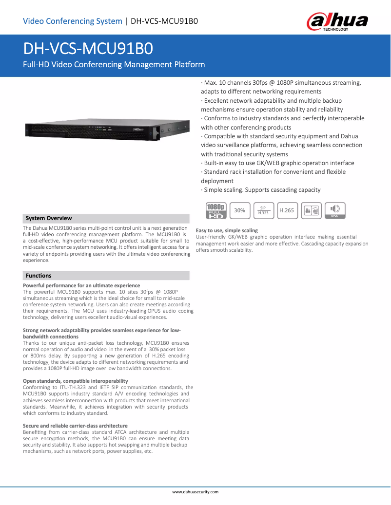 Imagen de la primera página del manual del dispositivo VCS-MCU91B0
