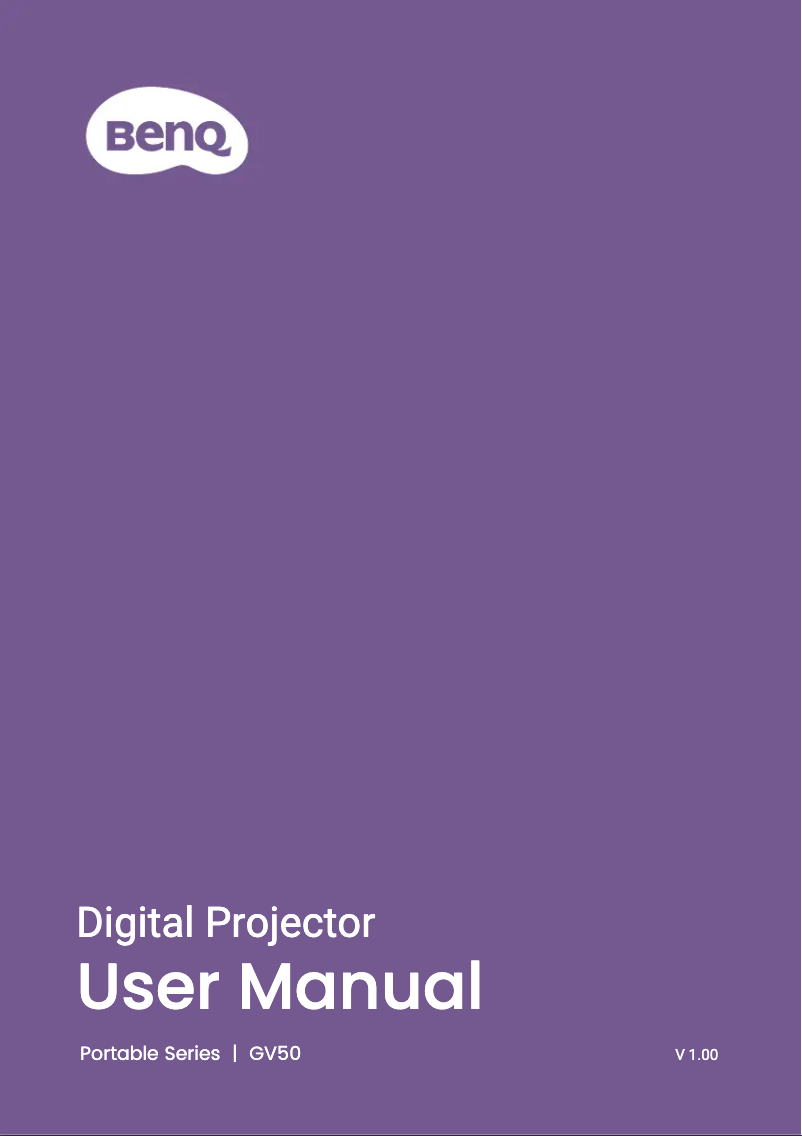 Página 1 del manual Manual de usuario BenQ GV50