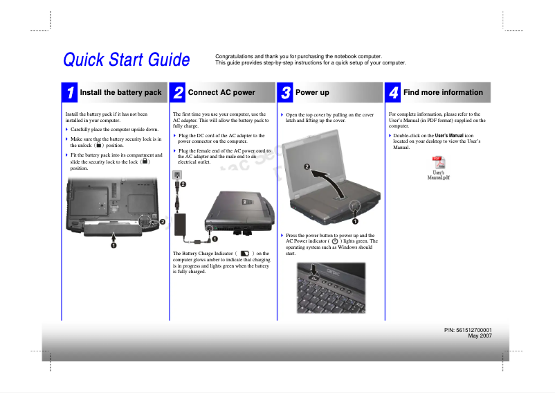 Imagen de la primera página del manual del dispositivo P470