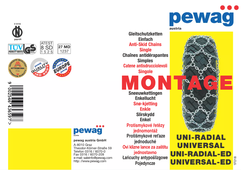 Página 1 del manual Manual de usuario Pewag Universal ED