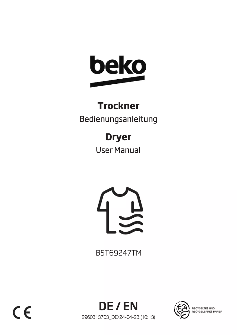 Página 1 del manual Manual de usuario Beko B5T69247TM