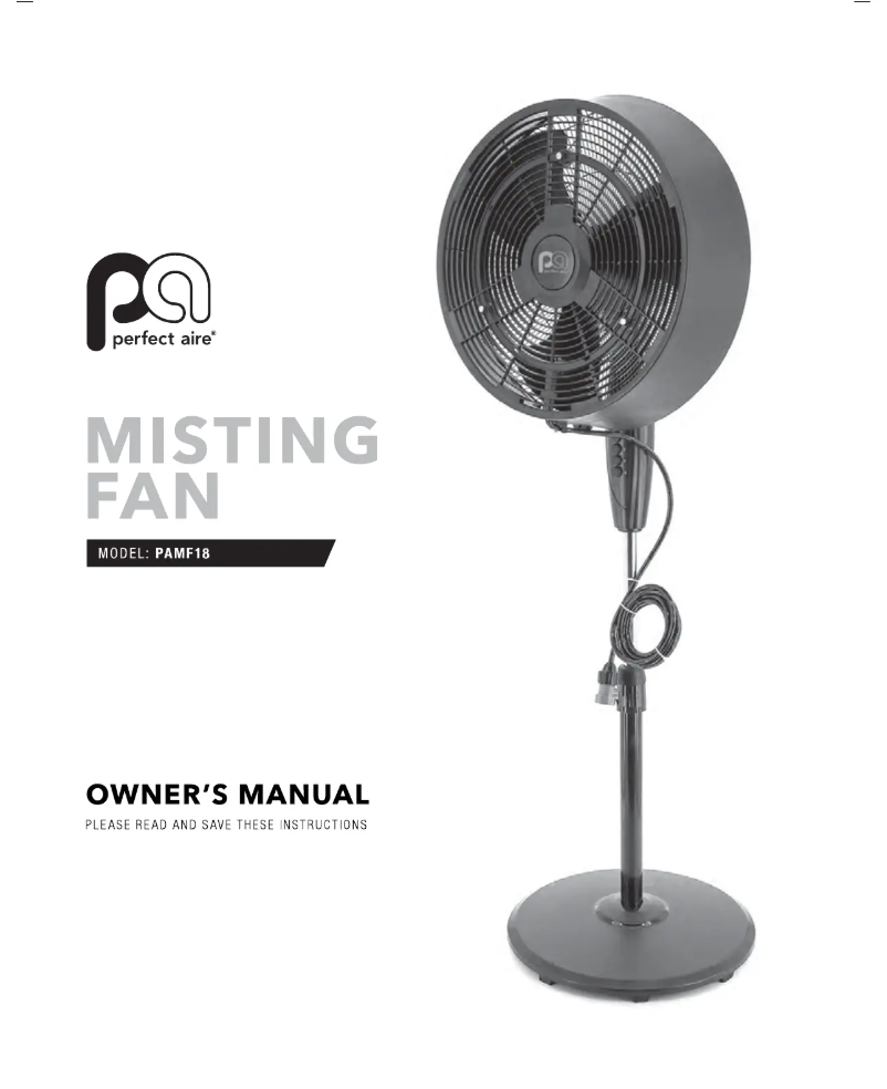 Imagen de la primera página del manual del dispositivo PAMF18