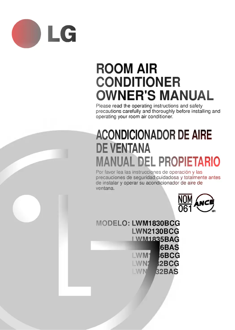 Página 1 del manual Manual de usuario LG LWN2432BCG