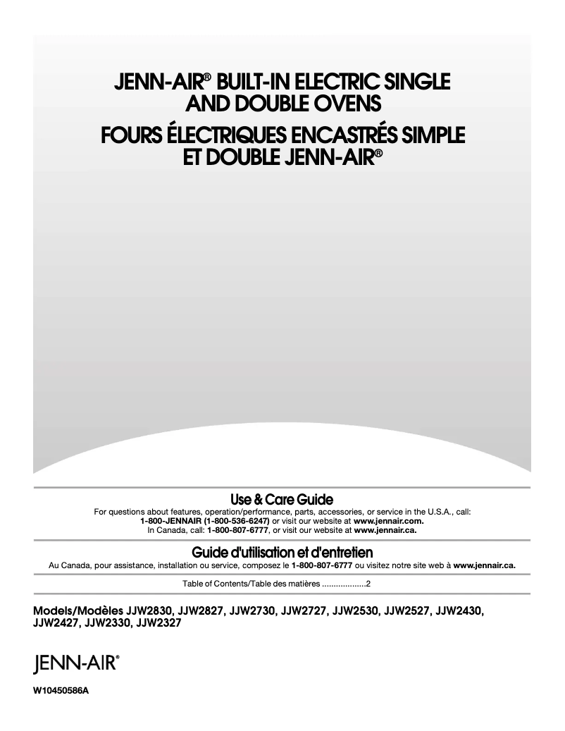 Imagen de la primera página del manual del dispositivo JJW2430WP