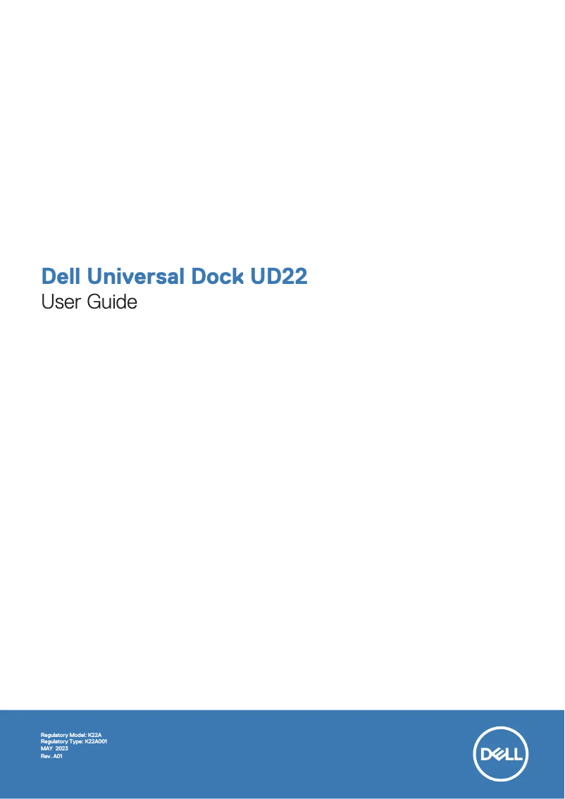 Imagen de la primera página del manual del dispositivo Universal Dock UD22