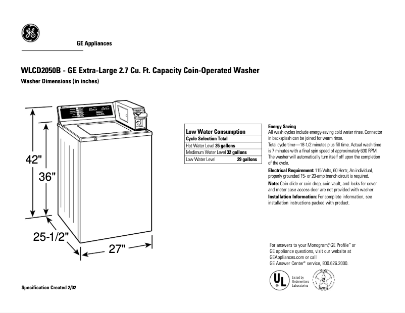 Imagen de la primera página del manual del dispositivo WLCD2050BWC