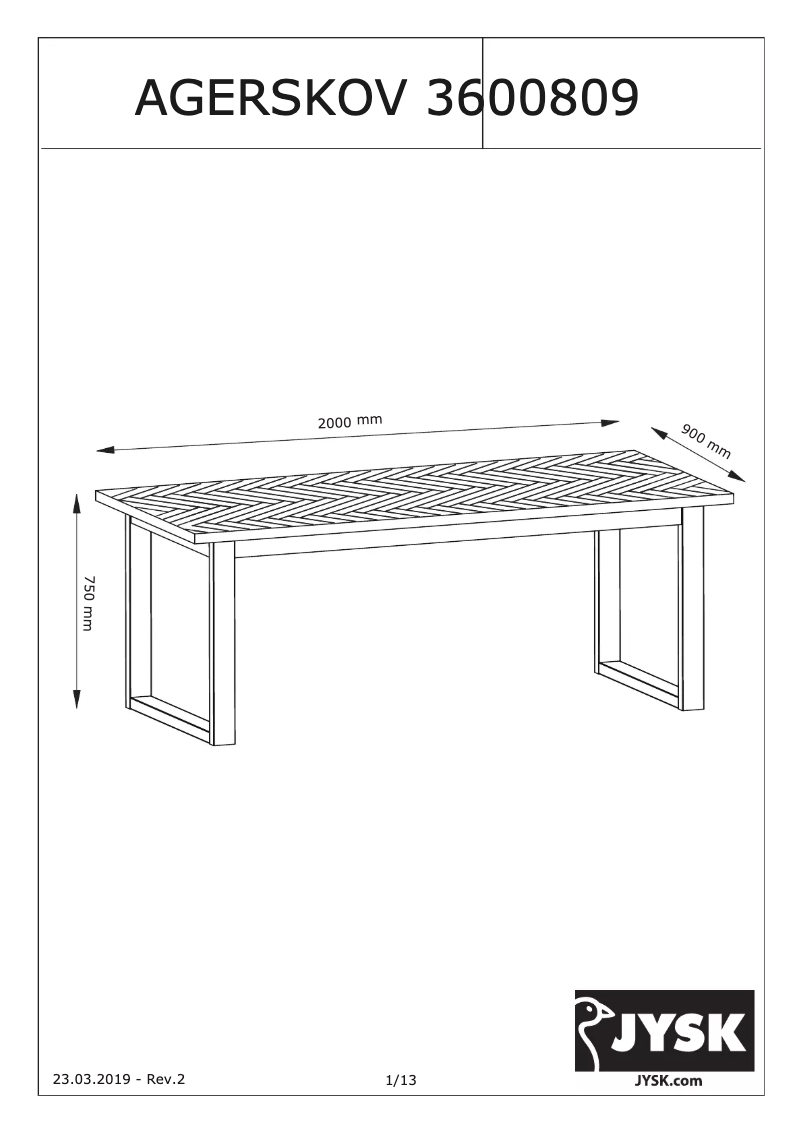 Página 1 del manual Manual de usuario JYSK Agerskov